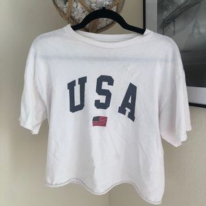 Pacsun USA cropped tshirt
